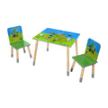 Møbelgruppe for barn MINECRAFT 1 bord med 2 stoler forfra