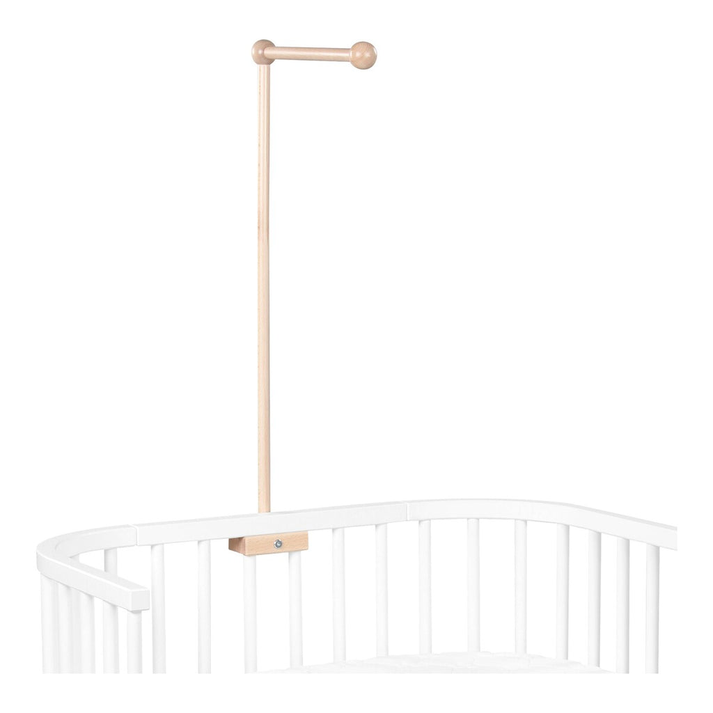 Montert Mobileholder for alle babybay-modeller med rundstaver på beistellbett