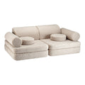 Modulær barnesofa Teddy 9 deler 132x78x46 cm forfra
