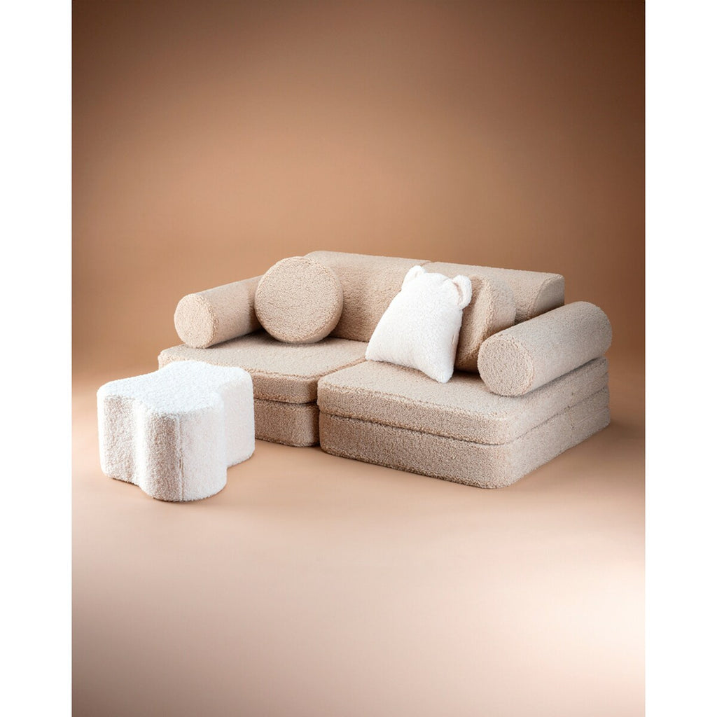 Modulær barnesofa Teddy 9 deler 132x78x46 cm nærbilde av moduldel