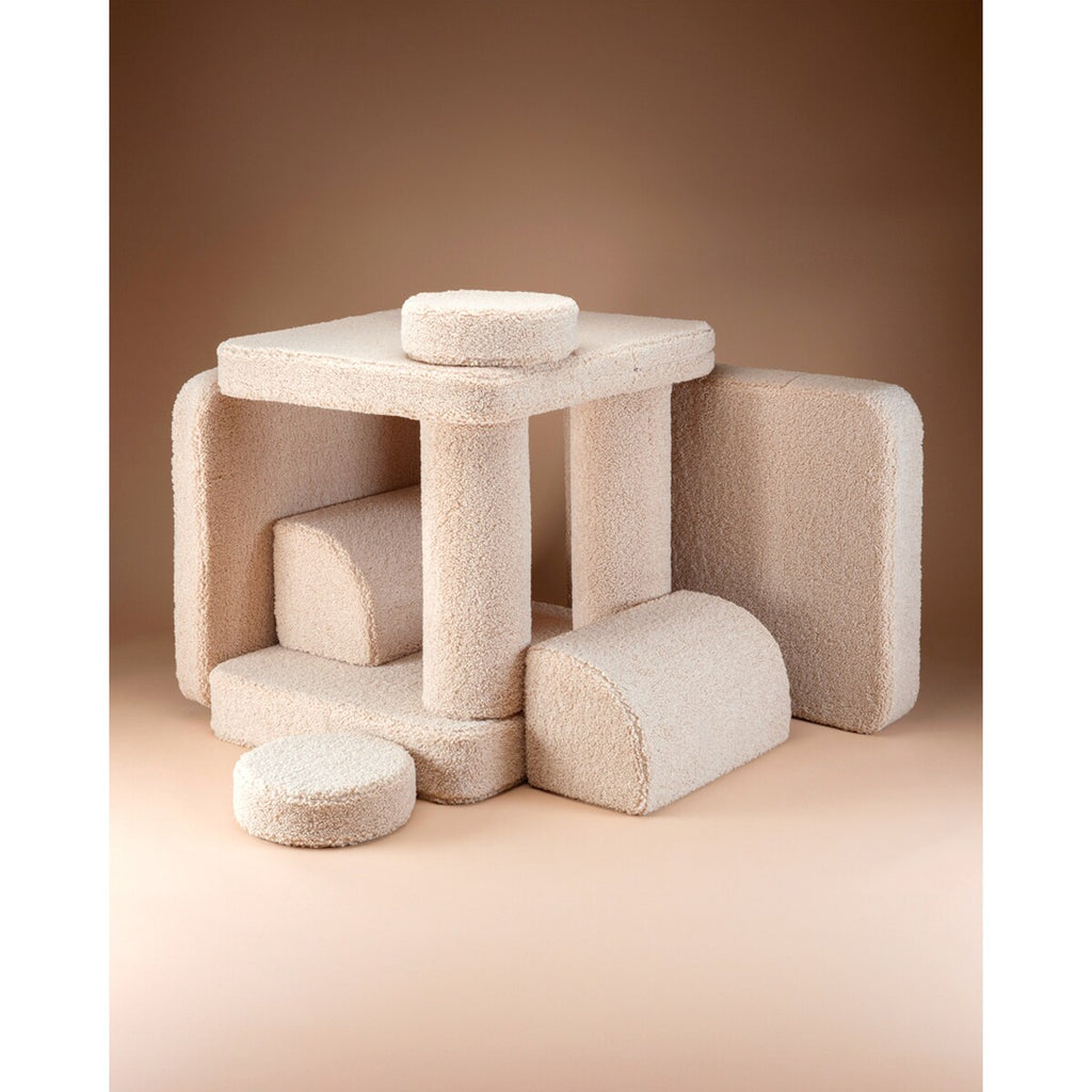 Modulær barnesofa Teddy 9 deler 132x78x46 cm med puter
