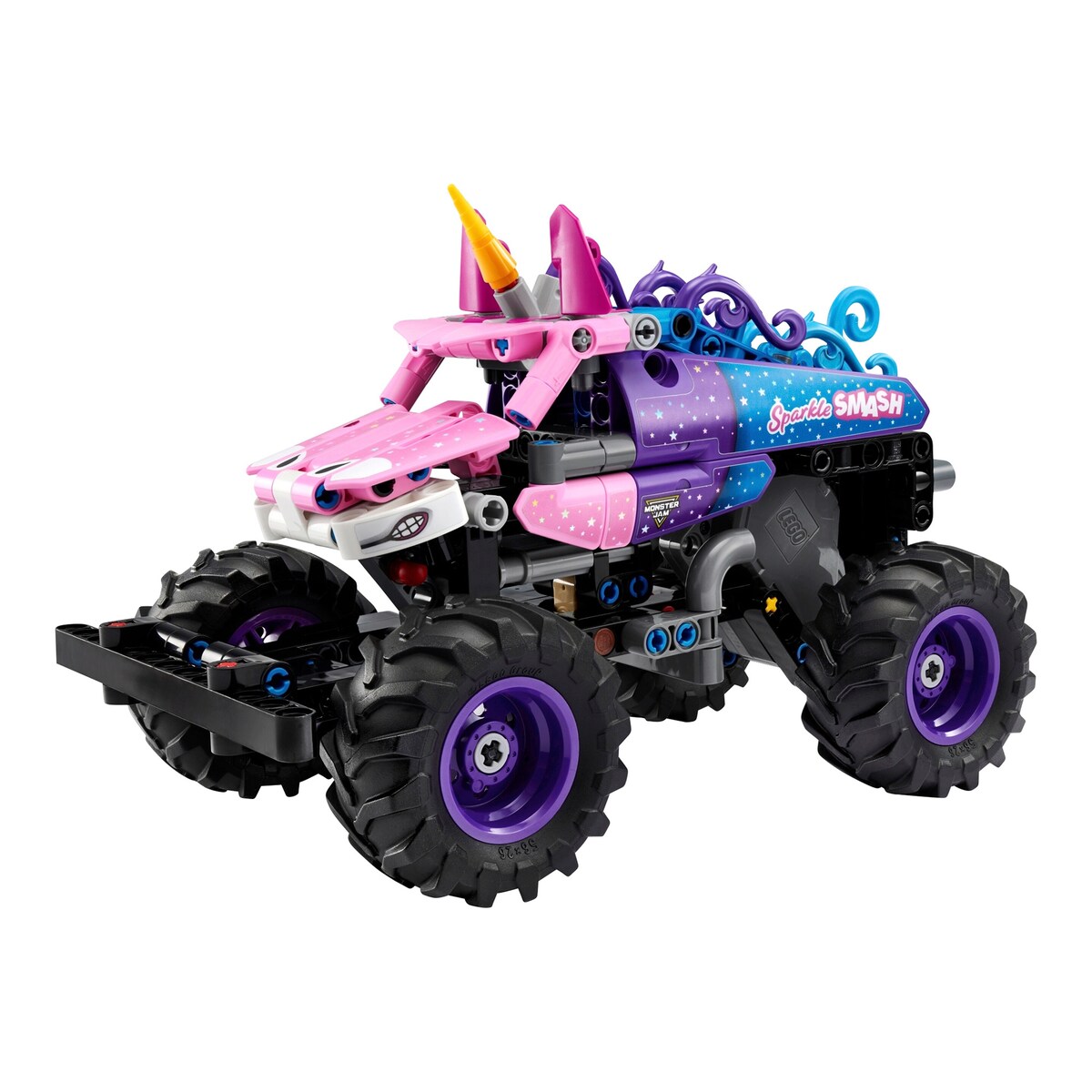 Bakside av Monster Jam™ Sparkle Smash™ 42220 med trekkmotor