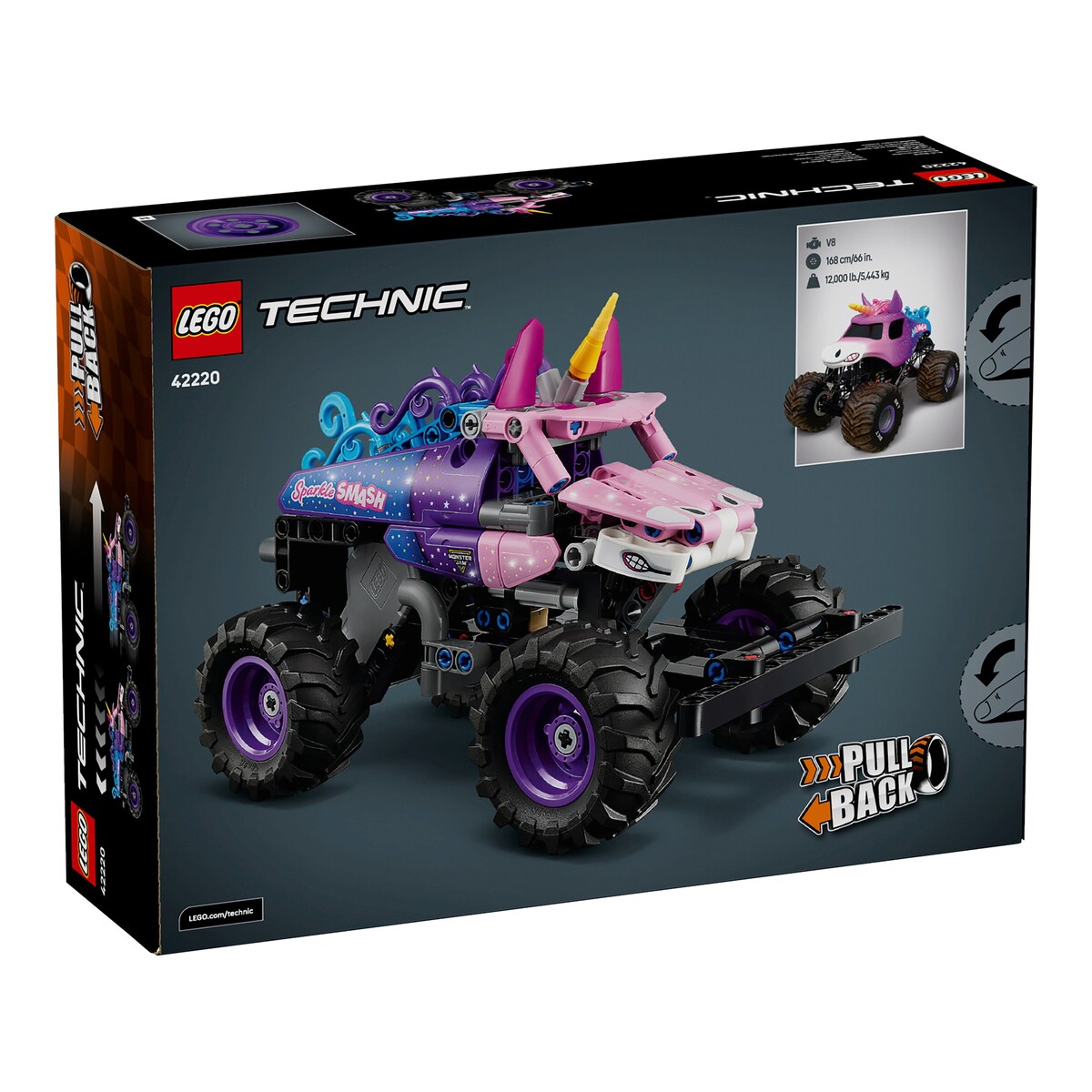 Nærbilde av enhjørningshornet på Monster Jam™ Sparkle Smash™ 42220