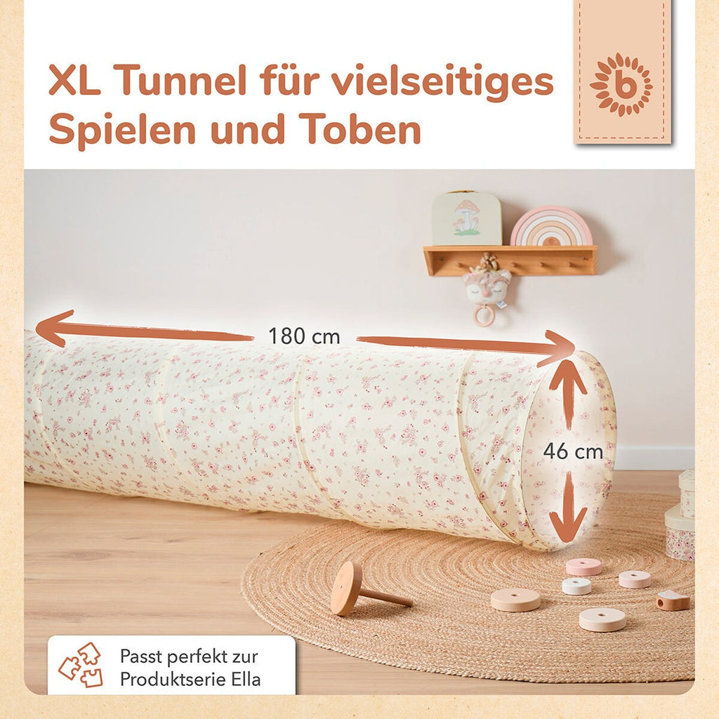 Montert krabletunnel XXL Vintage Flowers