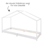 Detalj av massiv treramme på Montessori husseng i gulvhøyde massivt tre fra 12 mnd - Roba