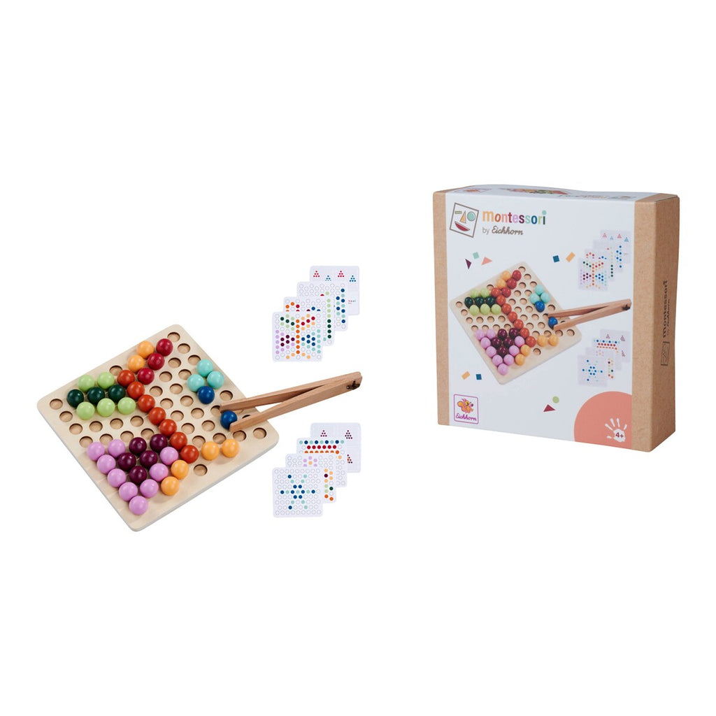 Montessori sorteringsperler i tre 100 deler fra 4 år detalj av perler