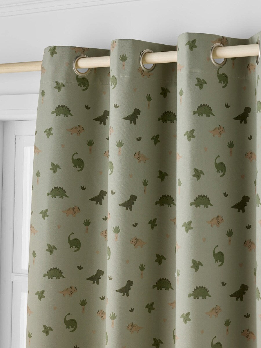 Bakside av Mørkleggingsgardin MINISAURUS med polyester materiale
