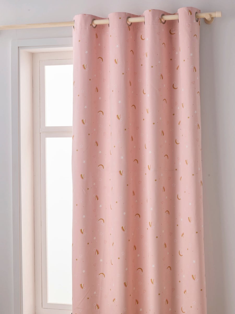 Mørkleggingsgardin regnbue med selvlysende motiver polyester bakside