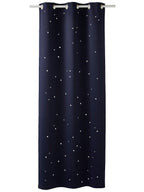 Mørkleggingsgardin med utstansede stjerner polyester bakside