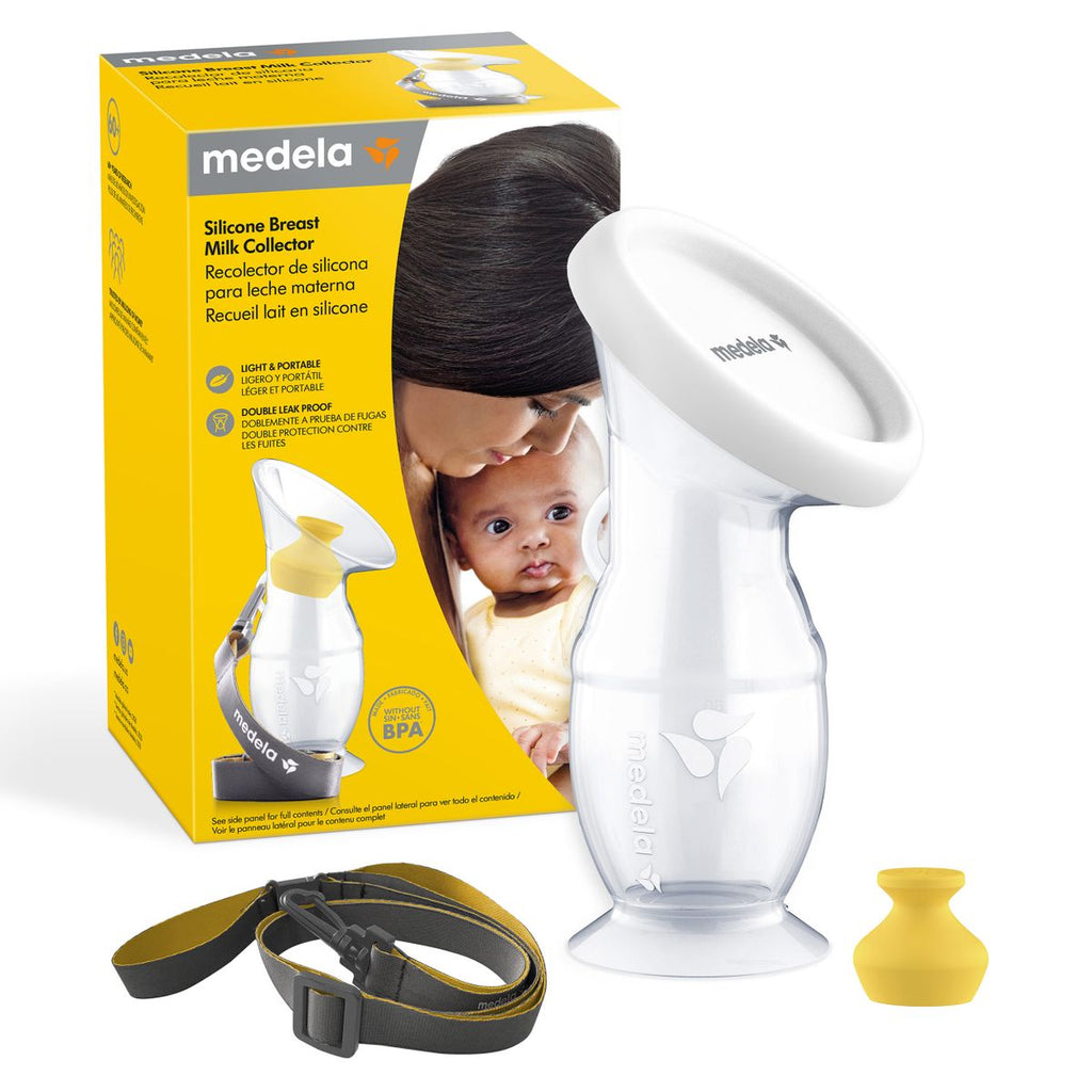 Morsmelkoppsamler i silikon 100 ml, BPA-fri Medela i bruk