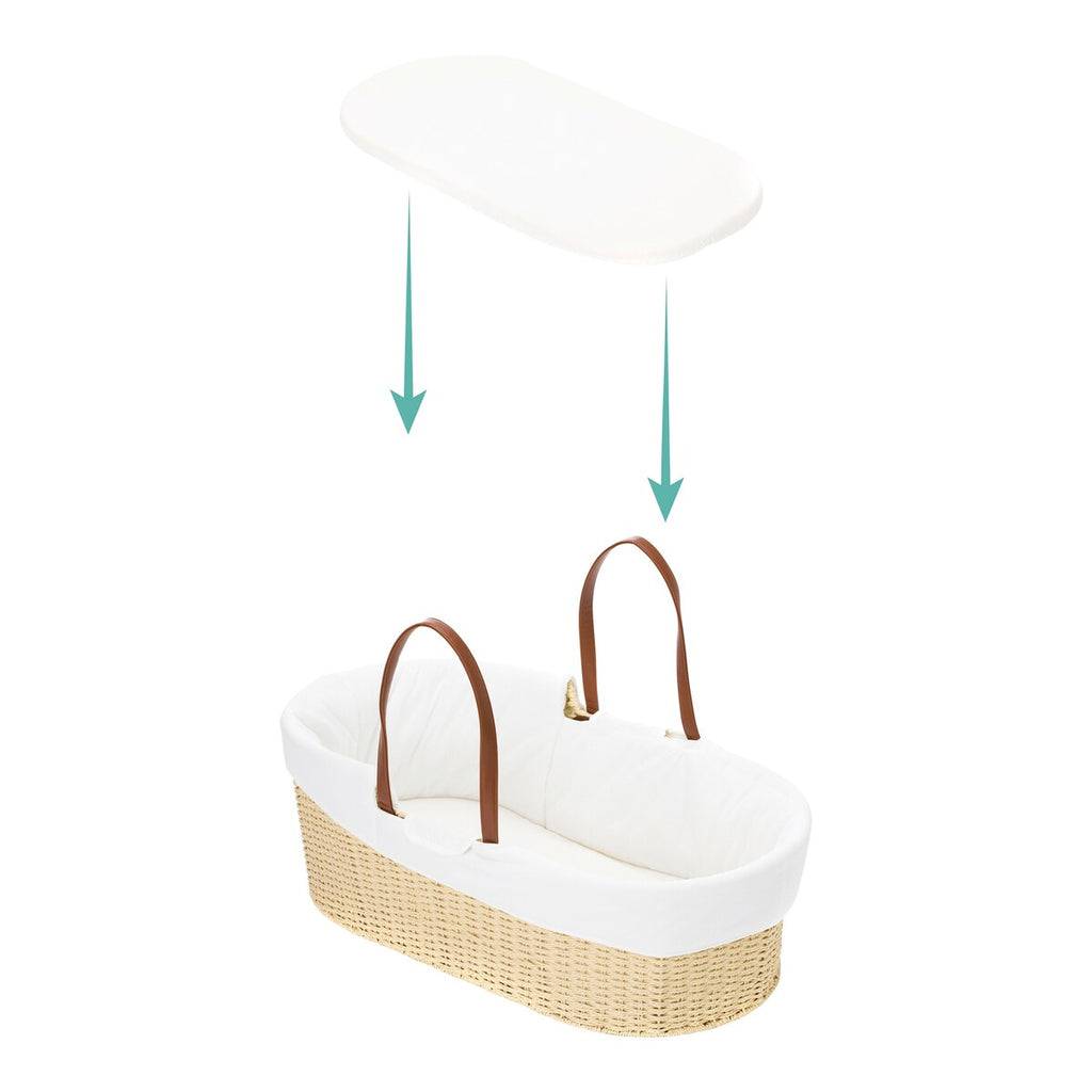 Moseskurv med madrass 86x45x31 cm, opptil 9 kg detalj av kurvpapir
