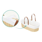Moseskurv med madrass 86x45x31 cm, opptil 9 kg montert med madrass
