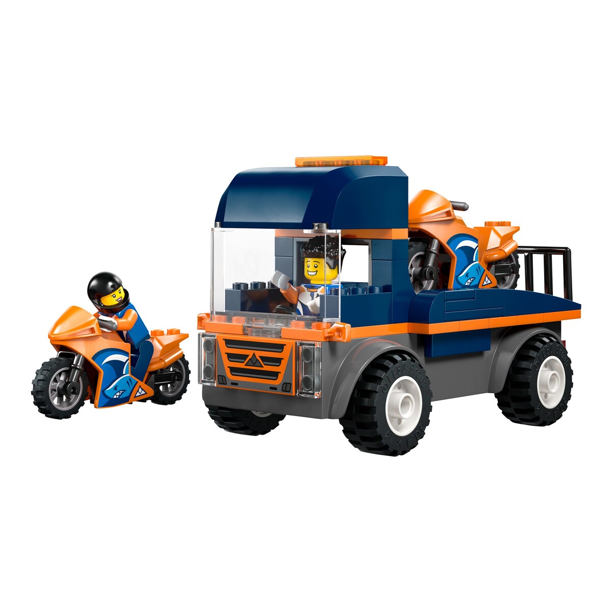 Bakside av Motorsykkeltransporter 60491 med rampe