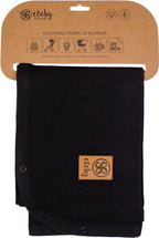 Multifunksjonelt UV-teppe UPF 50+ Midnight Black - Cloby bakside