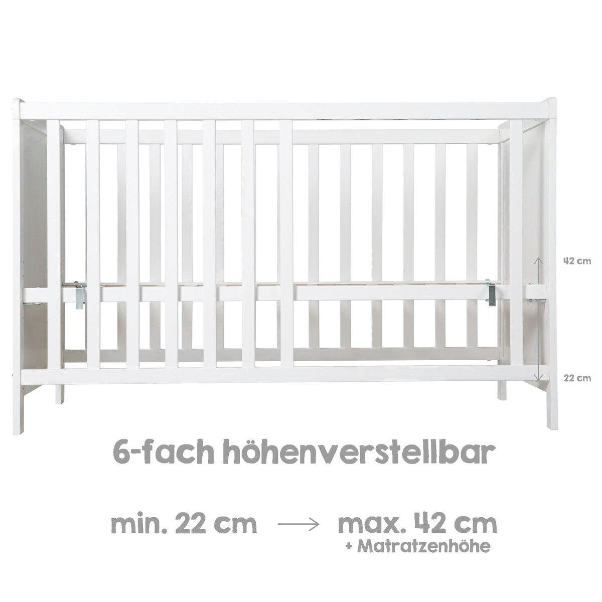 Multifunksjonsseng med bedside-funksjon 60x120 cm stjerner grå med himmel