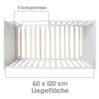 Multifunksjonsseng med bedside-funksjon 60x120 cm stjerner grå med madrass
