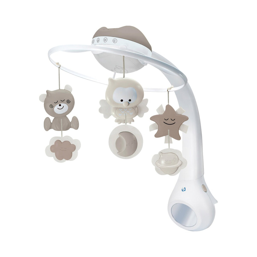Musikk-uro 3-i-1 med takprojektor og nattlys fra fødsel forfra