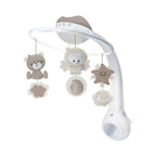 Musikk-uro 3-i-1 med takprojektor og nattlys fra fødsel forfra