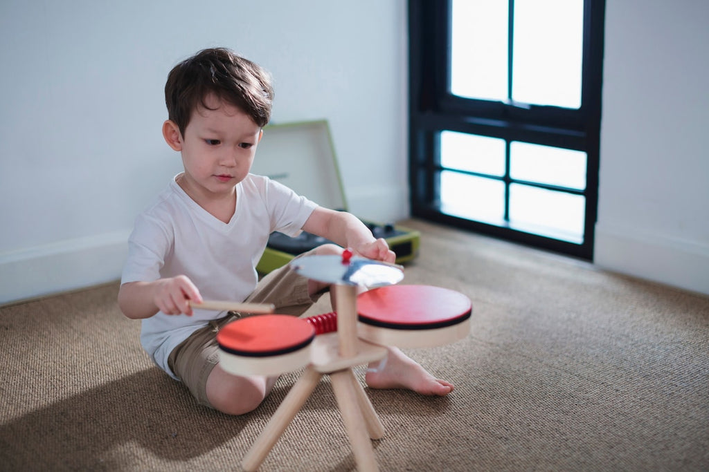Pakking av Musikkband med trommer og cymbal fra 3 år