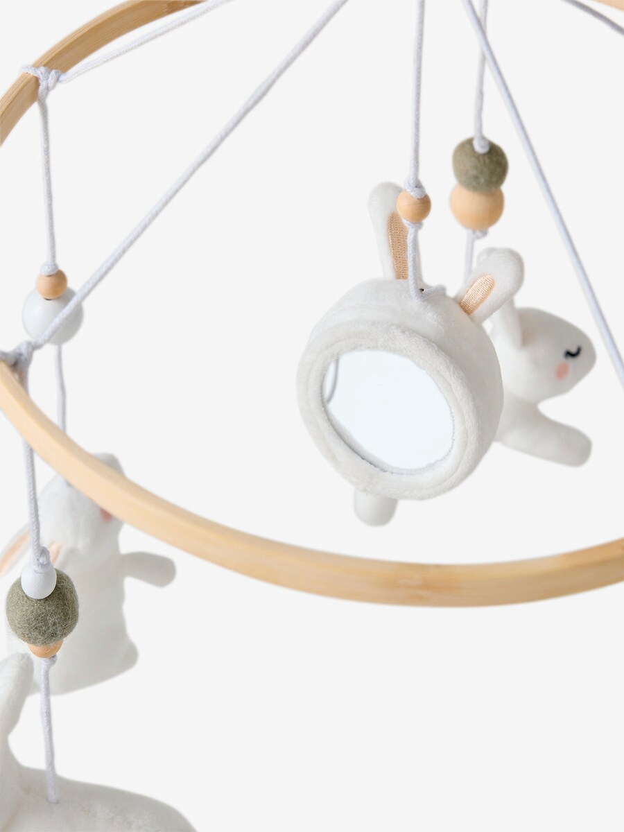 Musikkmobile HASE med kaninfigurer bakside
