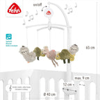 Montert Musikkmobile Lazy, Crazy & Pink 40 cm, Brahms vuggevise på barneseng