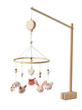 Musikkmobile LOVELY LEO med dyr forfra med leopardprint