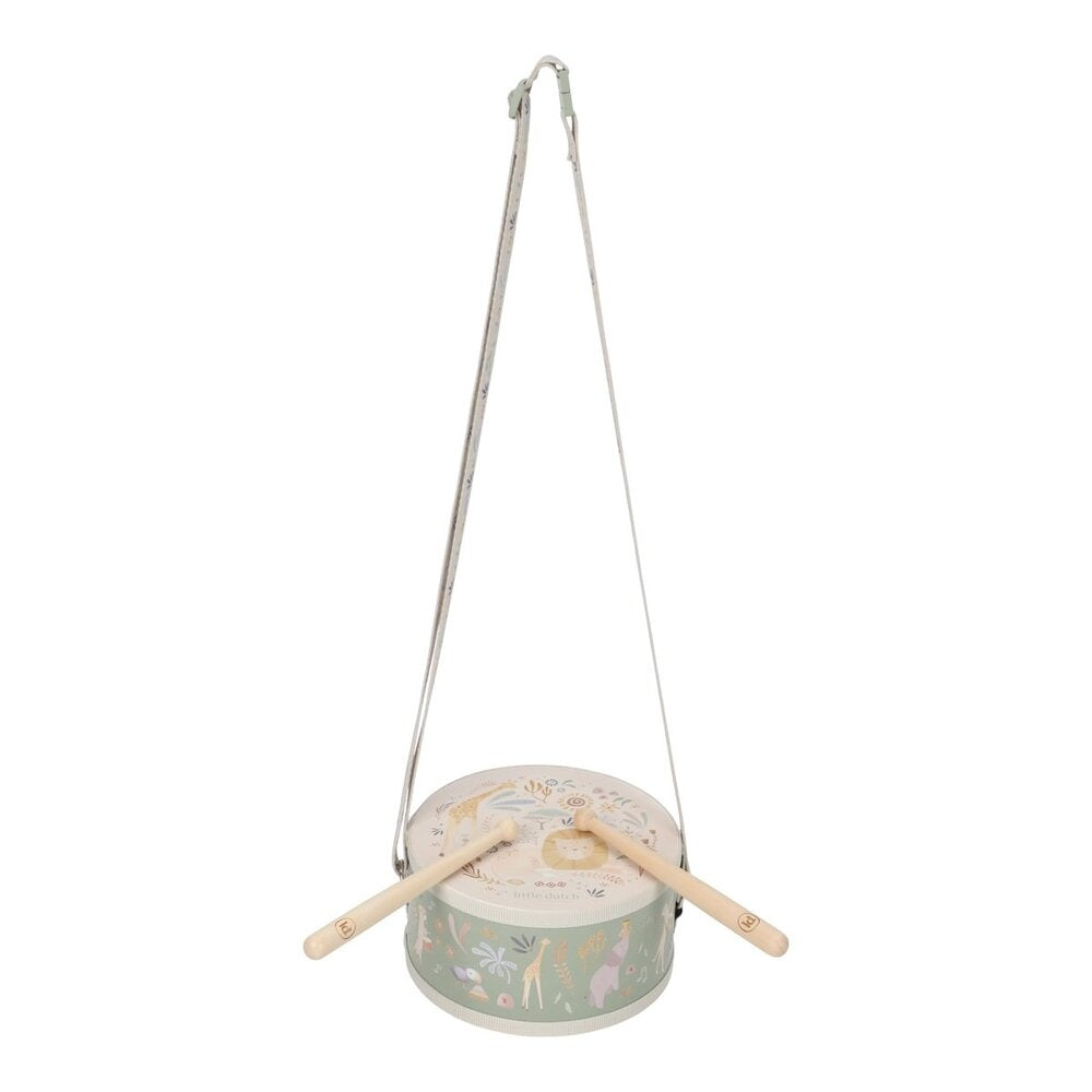 Nærbilde av trommestikker til Musikktrommme Safari Friends