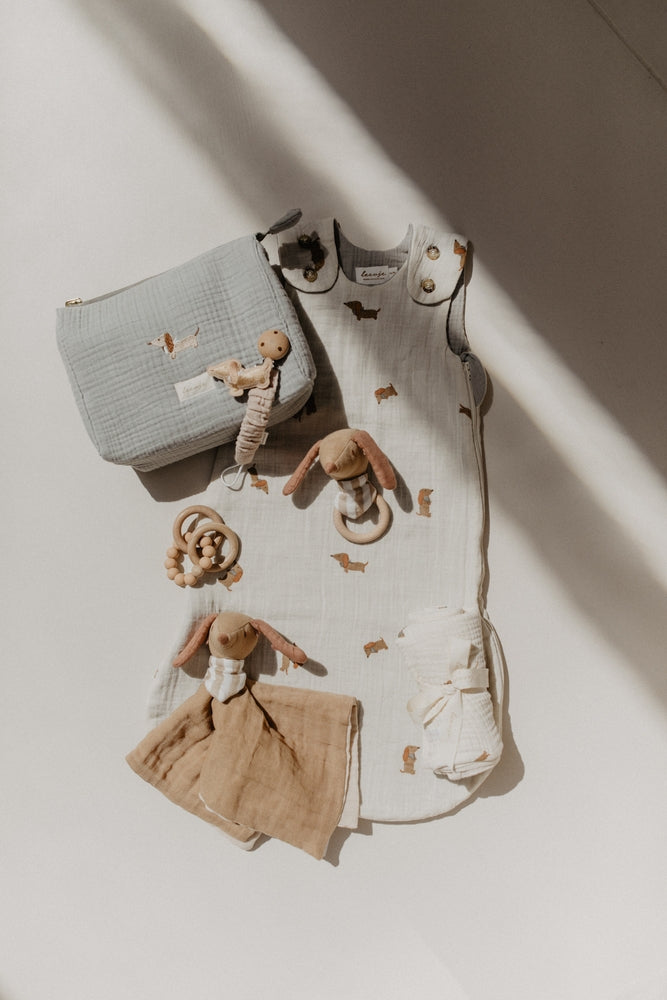 Muslin ringrangle liten hund bakside