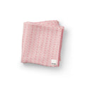 Muslinteppe Embroidery Anglaise Pink 80x80 cm forfra