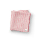 Muslinteppe Embroidery Anglaise Pink 80x80 cm forfra