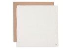 Musseklut 2-pack hydrofil 115x115 cm biscuit/ivory - Jollein forfra