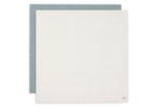 Musseklut 2-pack hydrofil 115x115 cm sjøgrønn/ivory forfra
