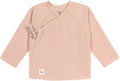 Musselin kimonoomslagsbody GOTS str 50 56 powder pink forfra