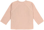 Detalj av Musselin kimonoomslagsbody GOTS str 50 56 powder pink
