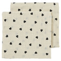 Musselinbleier 2-pack forvasket 70 x 70 cm Sweet Heart - Meyco forfra