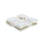 Musselinkluter 3-pack 60x60 cm økologisk bomull oliven pakket