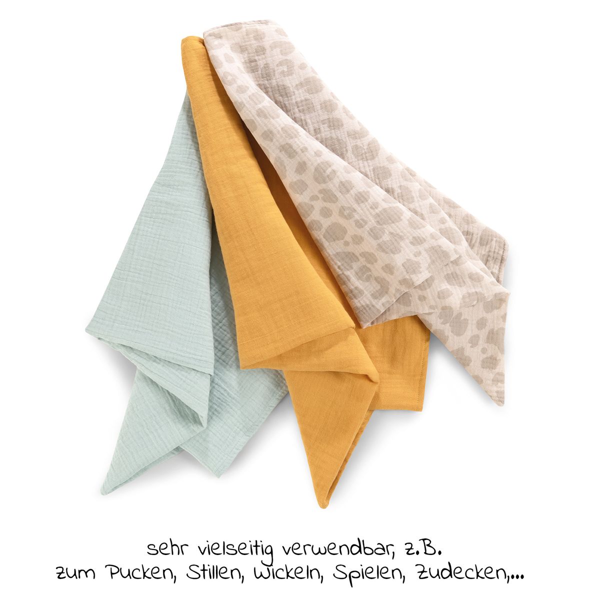 Bakside av Musselinkluter Cuddle N Clean 3-pack 80 x 80 cm
