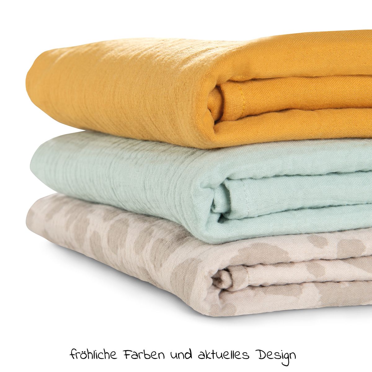 Musselinkluter Cuddle N Clean 3-pack 80 x 80 cm montert og klar til bruk