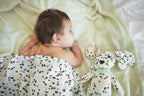 Detalj av Musselinteppe Dalmatian Dots 80x80 cm bambus/bomull stoff