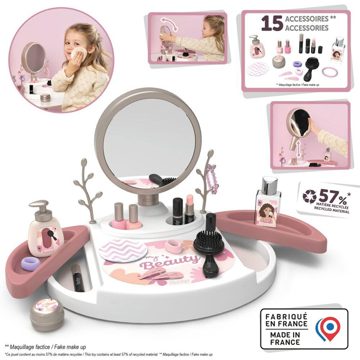 My Beauty Studio med speil og 15 tilbehør nærbilde av speil