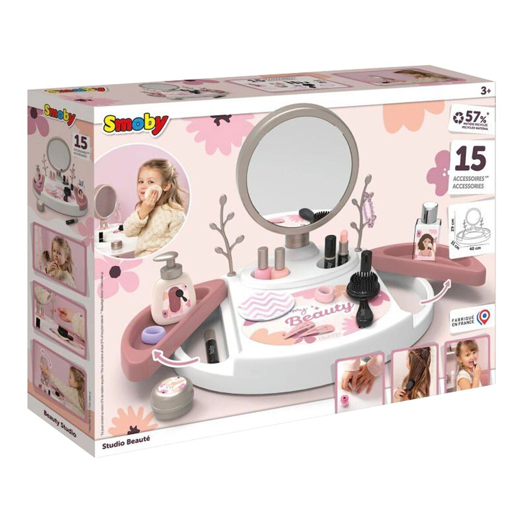 My Beauty Studio med speil og 15 tilbehør smykkestativ