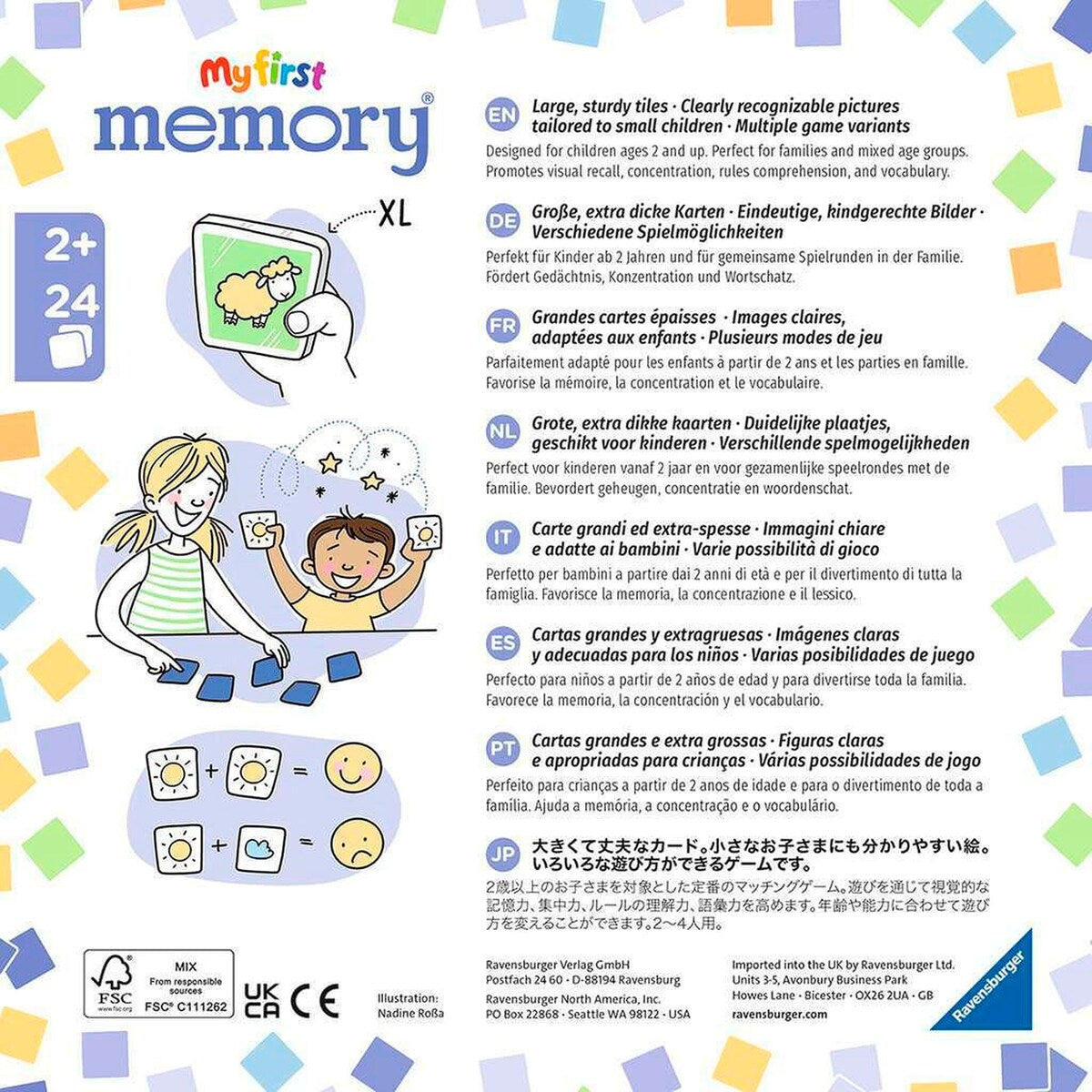 My first memory® kjøretøy fra 2 år, 2-4 spillere bakside av kort