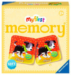 My first memory® plysj hukommelsesspill forside med dyrekort