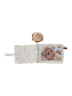 Myk fotobok for baby BABYLON bomull 17x14 cm bakside
