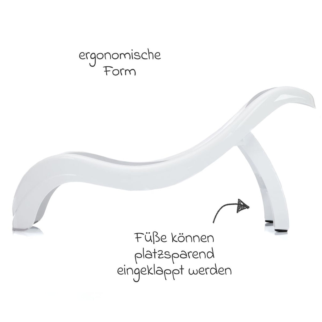 Nærbilde av hull for vannavrenning på Badekarsete Delfin ergonomisk form