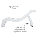 Nærbilde av hull for vannavrenning på Badekarsete Delfin ergonomisk form