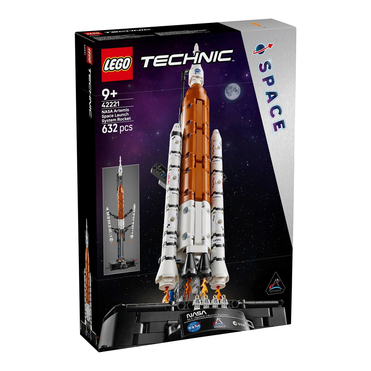 NASA Artemis SLS-tungløftrakett 42221 forfra