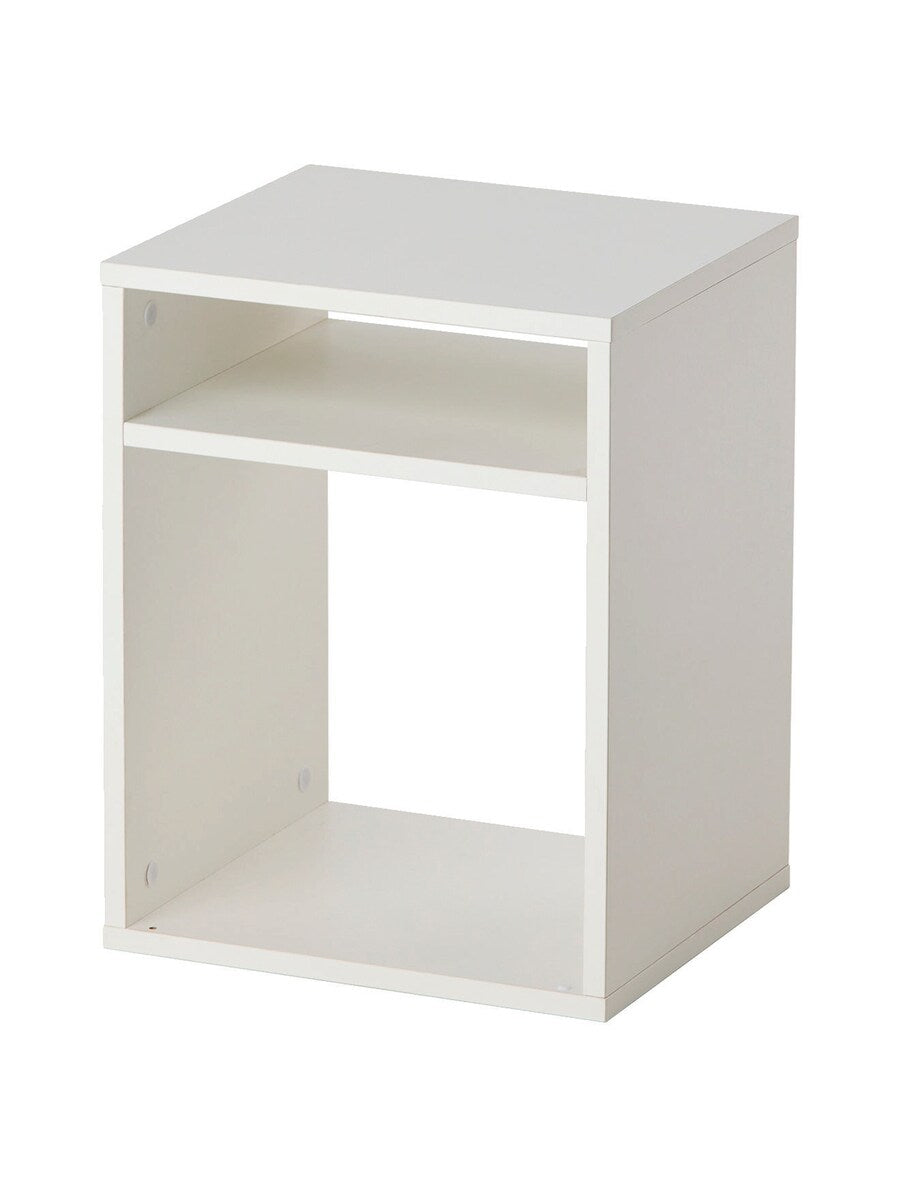 Nattbord CASE for barnerom MDF hvit 34x30x44 cm forfra