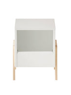 Nattbord for barnerom RETRO hvitt tre 33x30x40 cm detalj