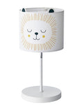 Nattbordslampe løve med ører h32 cm beige forfra